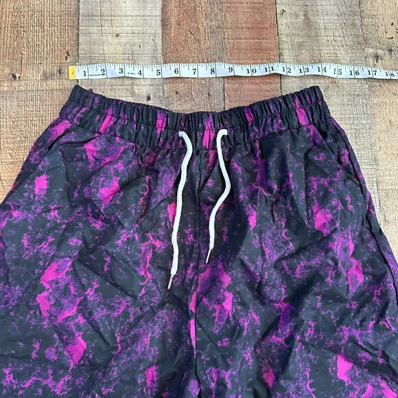 Romwe purple and black tie board shorts boy's size large - Picture 2 of 8